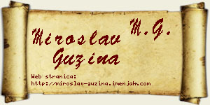 Miroslav Guzina vizit kartica